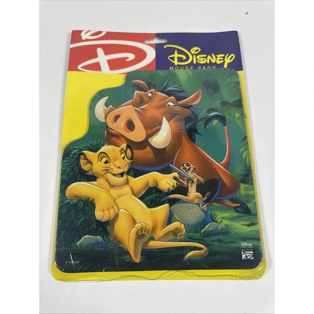 Vintage Disney The Lion King MOUSEPAD Simba Timon Pumbaa Mouse Pad NOS